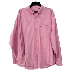 Izod Men's Pink Button Down Shirt XL Long Sleeves Spring Easter Church Office